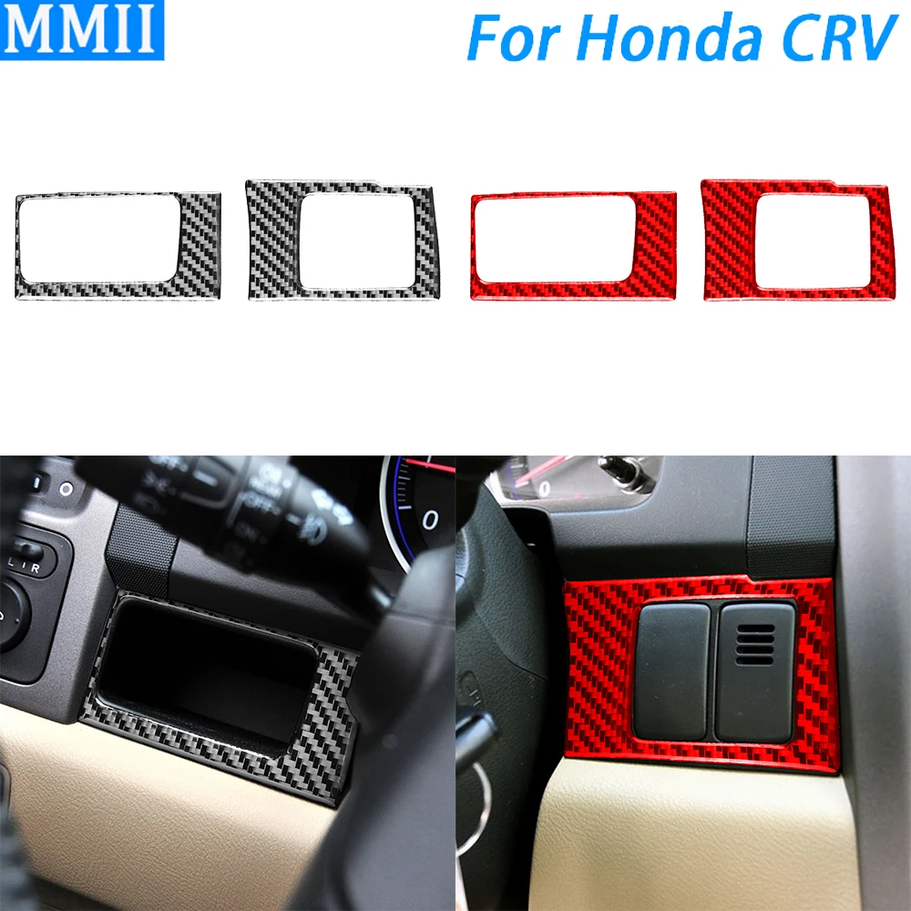 

Чехол на руль из углеродного волокна для Honda CRV 2007-2011, обе боковые панели, отделка салона автомобиля, аксессуары, наклейка