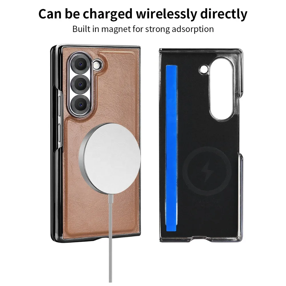 Чехол для телефона со встроенной защитной пленкой экрана Samsung Galaxy Z Fold 6 5 4 3 Fold6 Fold5