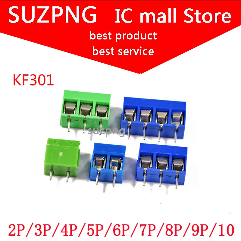 

KF301 2P 3P 4P 5mm Screw Wire Terminal Block KF301-2P KF301-3/4P Pitch 5.0mm Straight Pin Spliceable Plug-in PCB Cable Connector