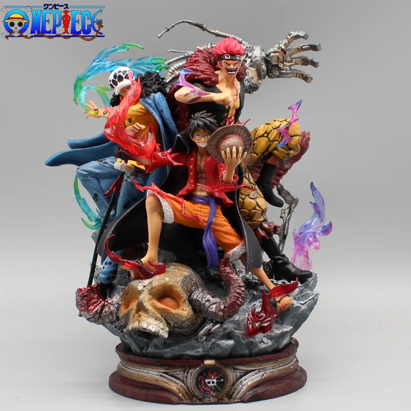 

One Piece Figure Three Captain Ghost Island Throne Luffy Country Of Wind And Fantasy Statue Gk Super Large Ornament Model Toy