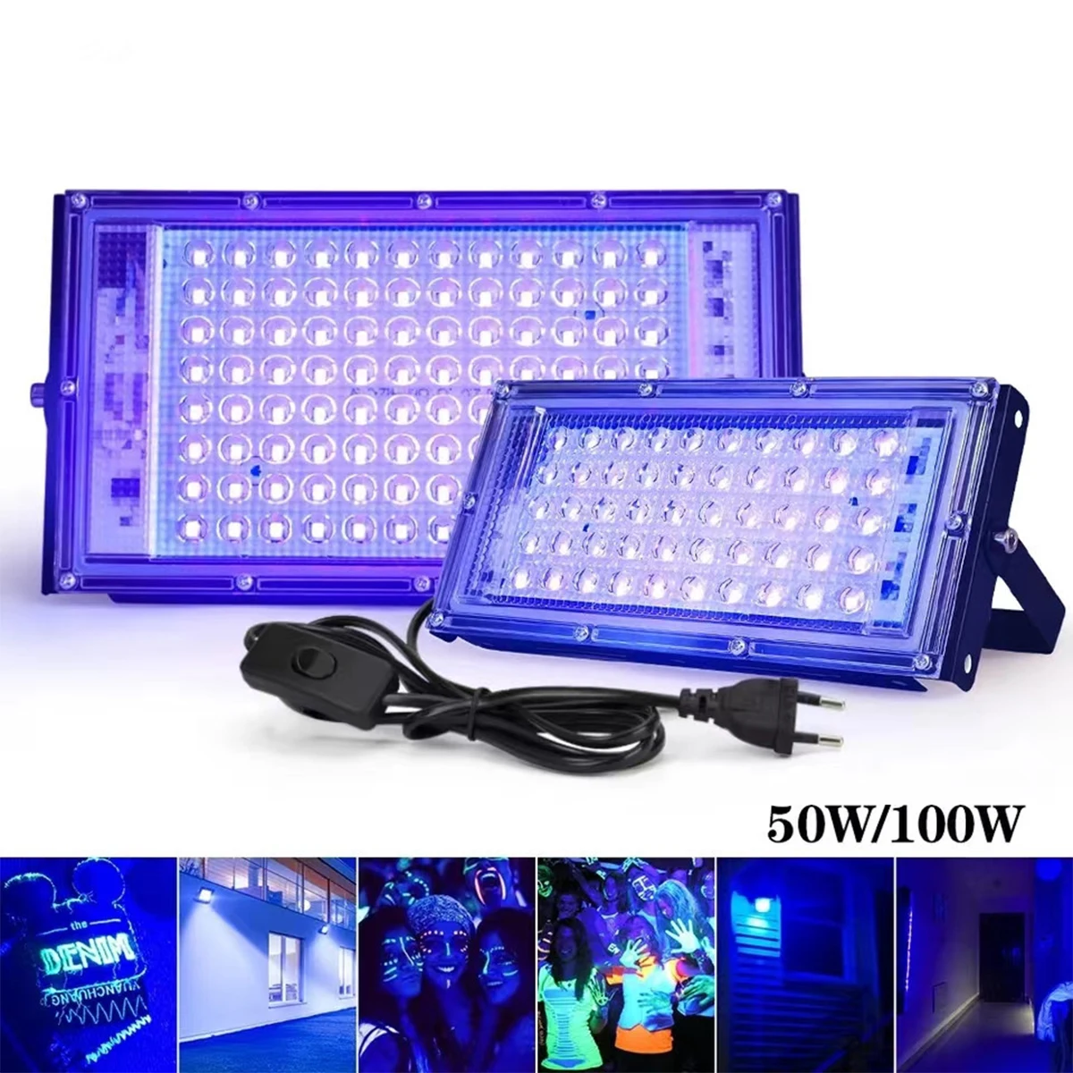 Прожектор Led Uv 50w 100w 395 нм Профессиональный сценический черный свет ультрафиолетовый прожектор (art.: 3920cd7d5dcab) - 3920cd7d5dcab