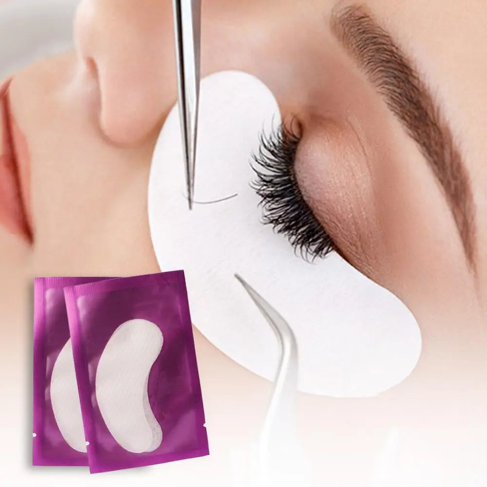 50pcs Wholesale Hydrogel Eye Patch for Building Eyelash Extension Under Eye Pads Grafted Lash Stickers Beauty Tools
