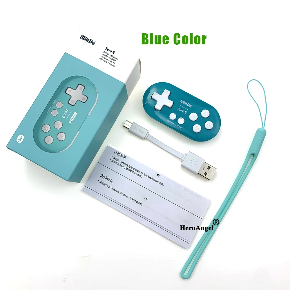 8BitDo ZERO 2 Bluetooth-com Mini Gamepad for Nintendo Switch NS NX Raspberry Pi Windows PC MAC IOS Android Zero2 Edition |