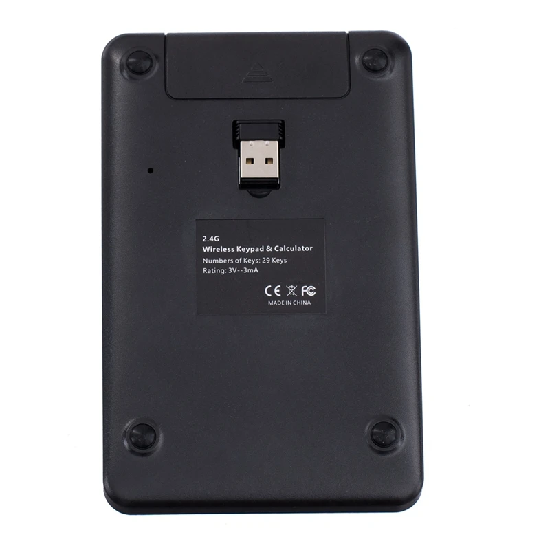 Фото Беспроводная клавиатура 2,4G Mini 2-в-1 с USB-подключением и цифровым дисплеем-калькулятором для офиса - A49I №3
