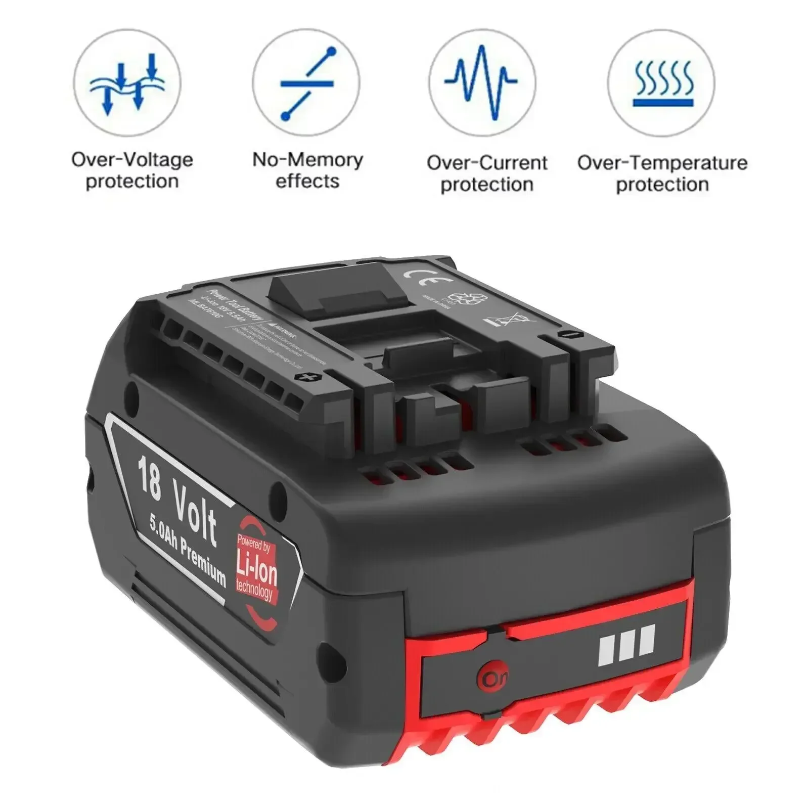 Аккумуляторные батареи 18 В для BOSCH Performance 6 0 Ач LITHIUM-ION GDS250-Li GSR180-Li GSB185-Li