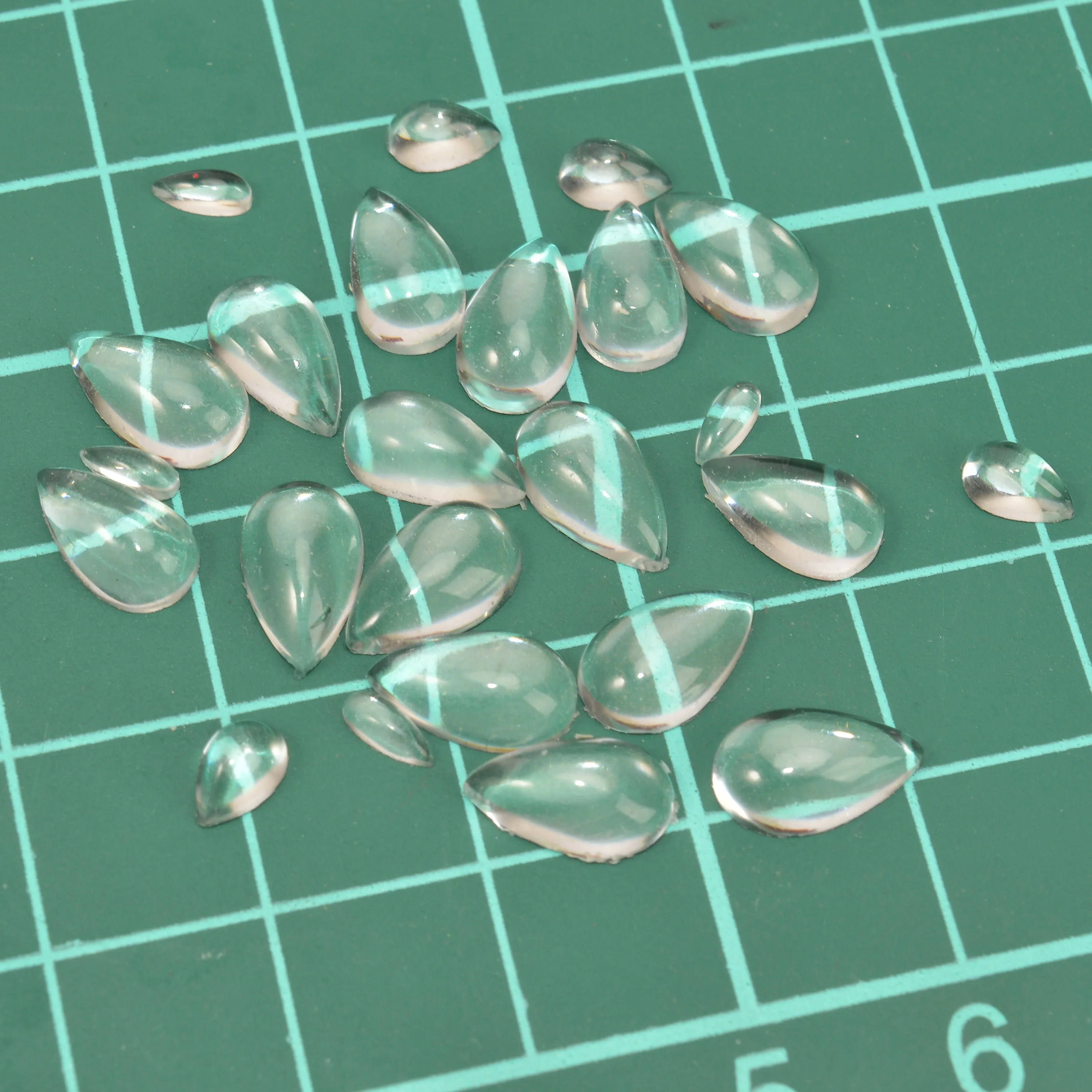 

500Pcs Handmade Diy Scrapbook Embossed Decorative Plastic Simulation Dew Drop Water Drop Transparent Thick Glossy Drop Shape
