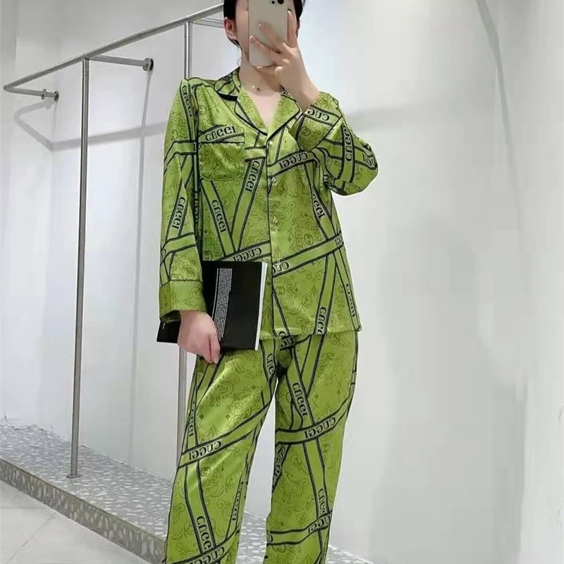 

Пижамный комплект женский с коротким рукавом, стильная модная одежда для сна в стиле покера, шелковая ночная рубашка для пар, домашняя одежд...