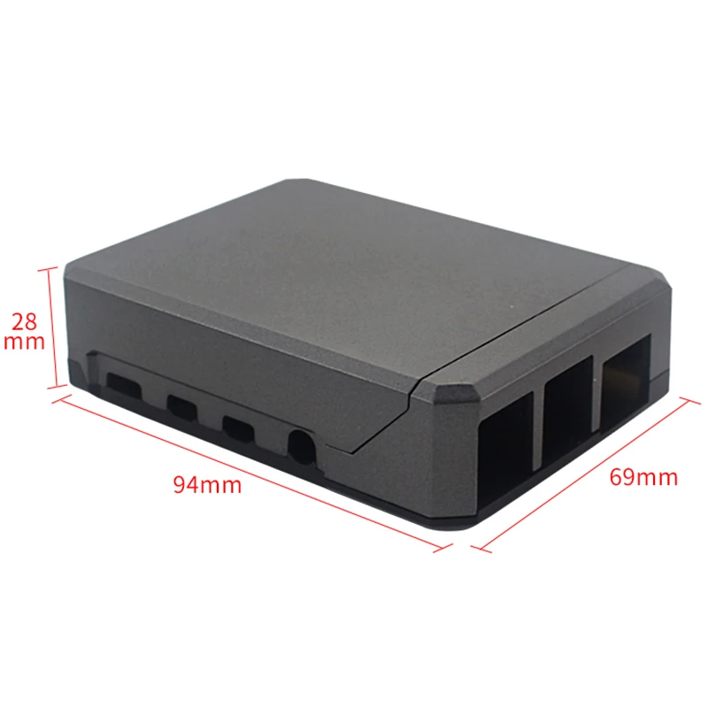 

For Argon NEO For Raspberry Pi 4 Case Aluminum Metal Shell Sliding Magnetic Cover Passive Cooling Silicon Heat Sink