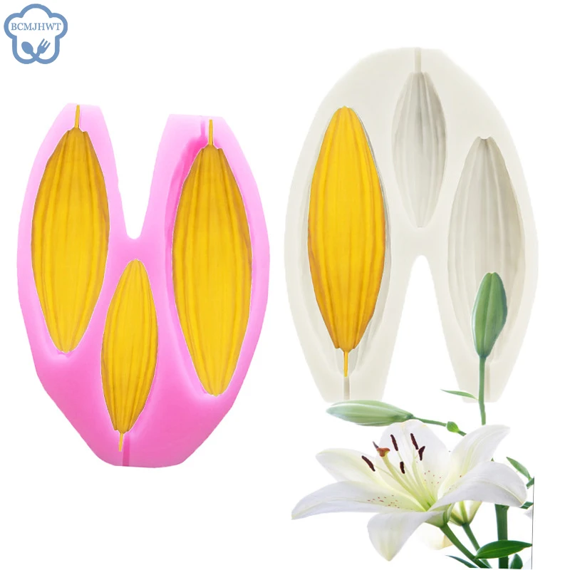 Peruvian Lily Petal Veiner Silicone Mold Cake Molds DIY Handmade Mould For Fondant Flower Cake Decorating Tool