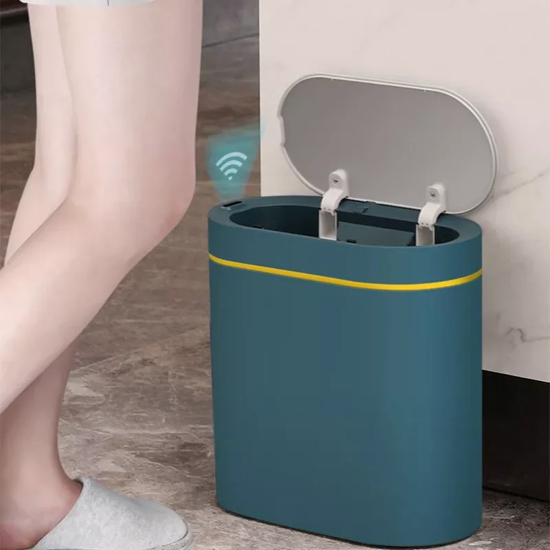 

NEW Trash Can Smart Sensor Electronic Automatic 7L/8L Garbage Bin Household Bathroom Toilet Waterproof Narrow Seam Kitchen Trash