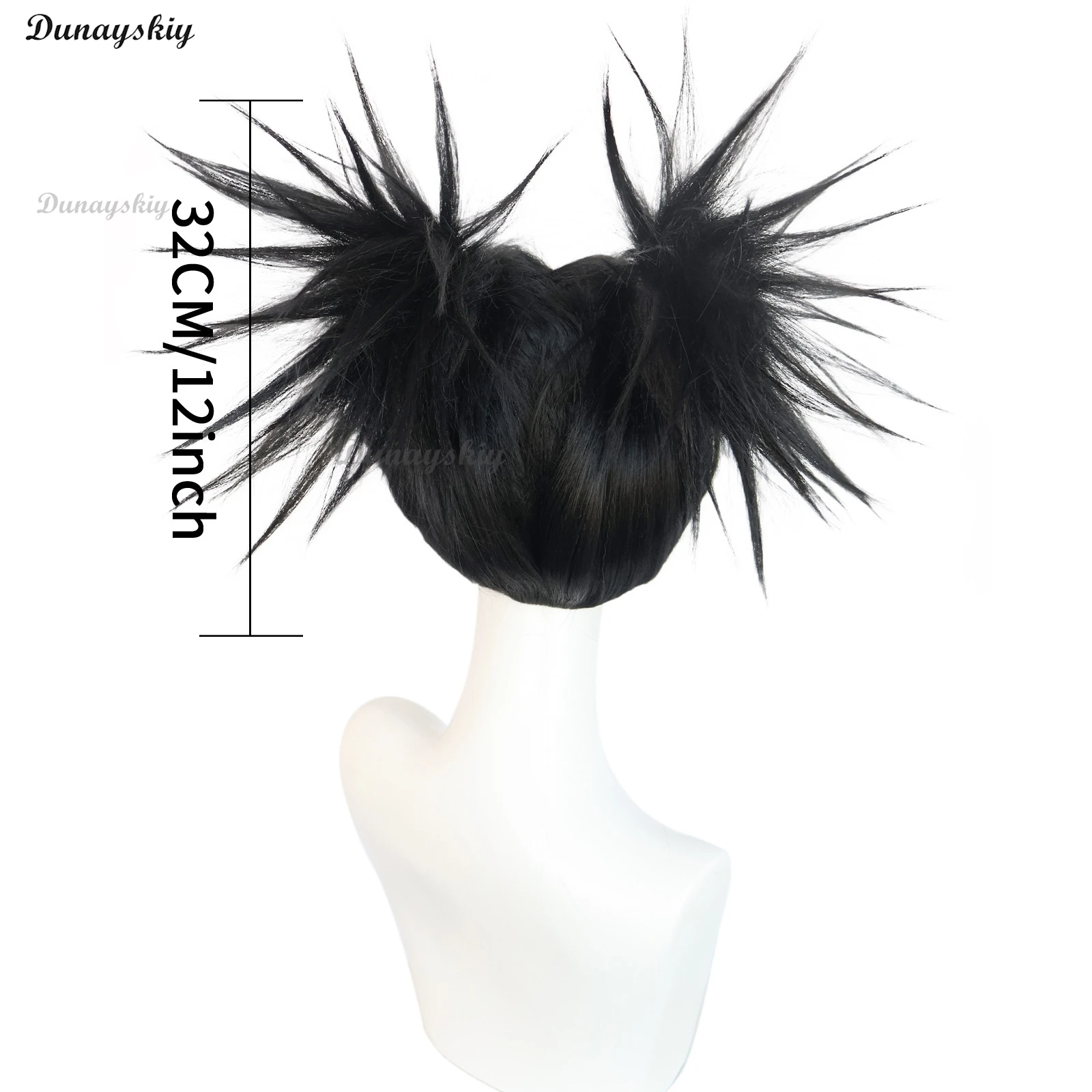 Парик для косплея Choso аниме дзюдзюцу кайсен сезон 2 черный двойной хвост наклейка