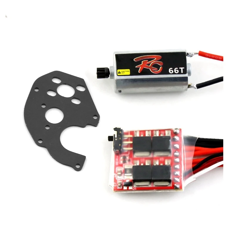 

050 66T Brushed Motor With 30A ESC For Axial SCX24 Gladiator Bronco C10 JLU Deadbolt 1/24 RC Crawler Parts