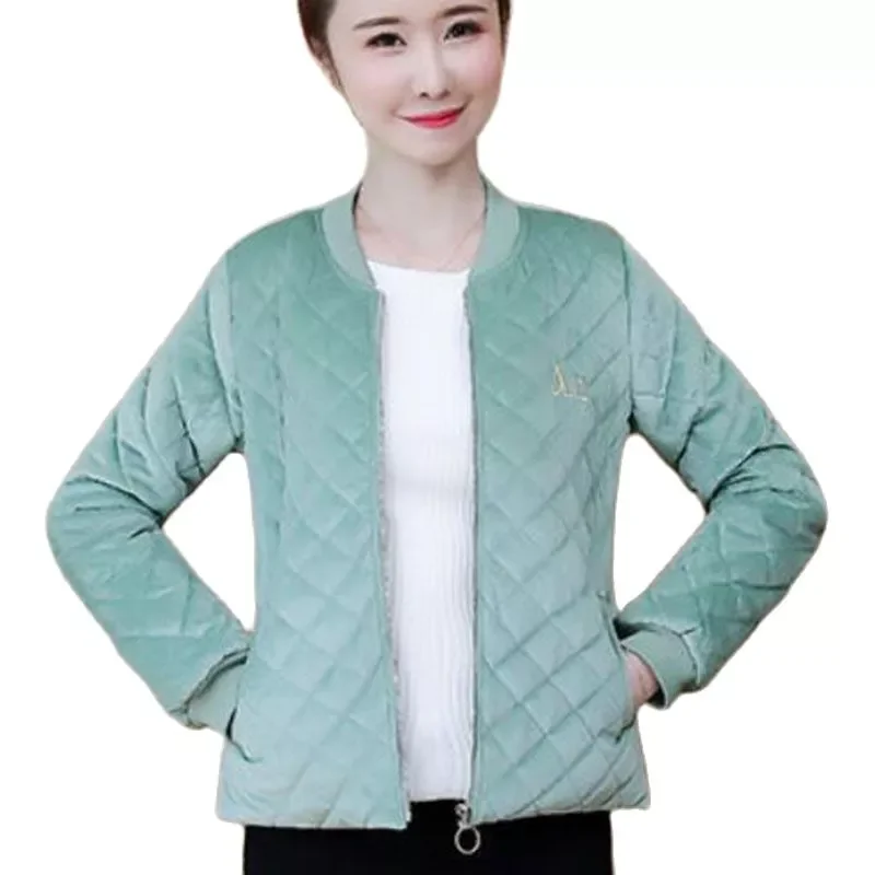 

Осенне-зимняя новая женская хлопковая бархатная легкая куртка с золотой проволокой сохраняющая тепло повседневная спортивная Бейсбольная...