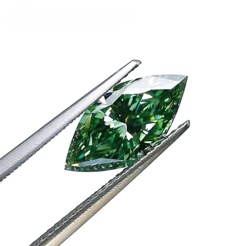 Оптовая продажа размер 4x8 ~ 7x1 4 мм зеленый цвет VVS1 Свободный Муассанит камень