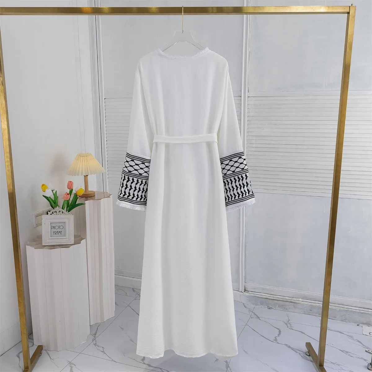 Женский Традиционный Фестивальный Кардиган Абая С Открытой Передней Частью