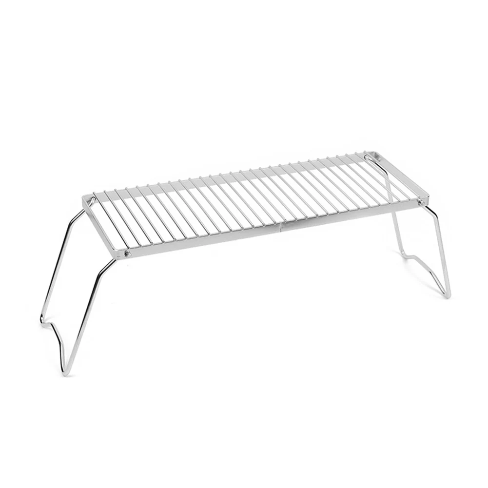 

Camping Kitchen Universal Cooking Tools Outdoor Stainless Steel Home Folding Barbecue Grill Rack Meat Picnic Portable Food