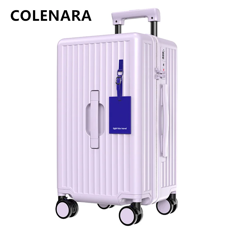 Дорожный чемодан COLENARA с отделением для стакана и портативной сумкой для багажа, 20 дюймов, подходит для ручной клади на колесиках (art.: 3920d8ddfbf04) - 3920d8ddfbf04