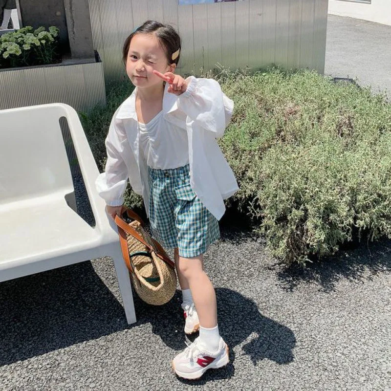 Детское солнцезащитное пальто простая Солнцезащитная Одежда для девочек