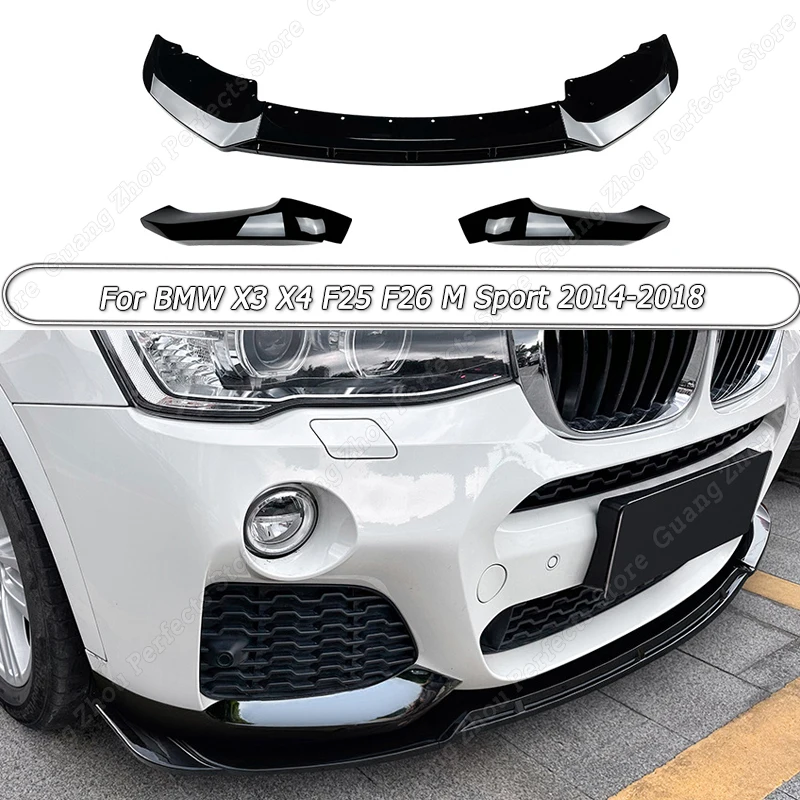 

Для BMW X3 X4 F25 F26 M Sport 2014-2018 автомобильный Передний Задний бампер губа подбородок диффузор Комплект кузова спойлер дефлектор внешние аксессуары