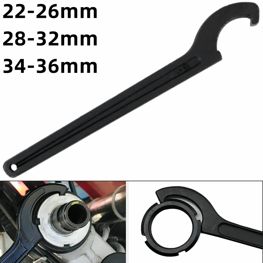 

DIY WORK 22-26mm Crescent Hook Head Round Nut Spanner Hand Tool Stainless Steel C Shape Wrench Tool