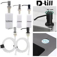 d till kitchen sink liquid soap dispenser pumps stainless steel faucet head tube hose bottle accessories press black