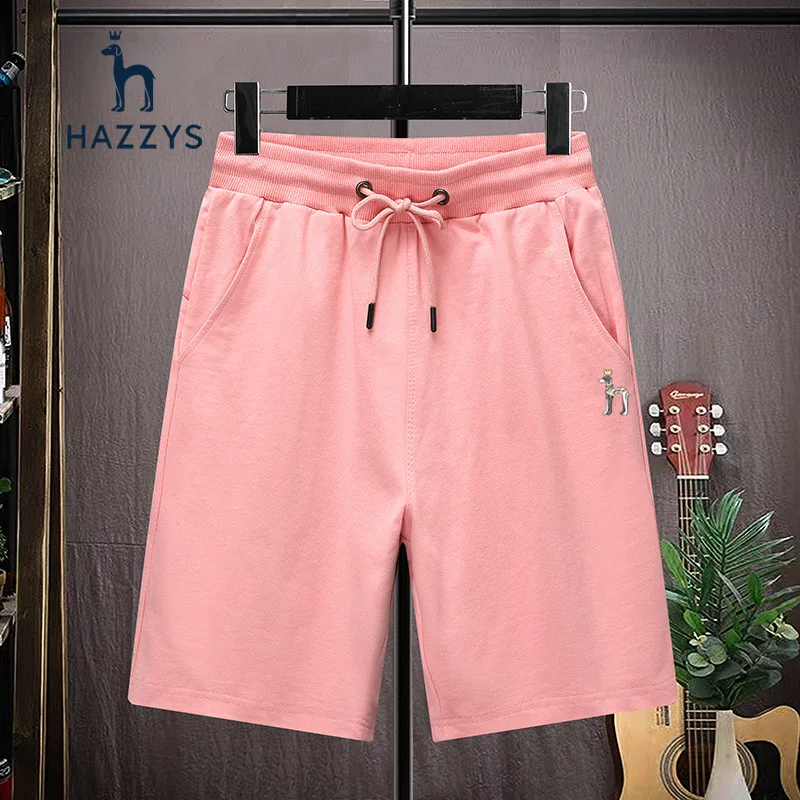 HAZZYS New Summer Men's Shorts Casual Loose Sports Pocket Shorts Cool Drawstring Five-point Pants Trendy Fashion Pants