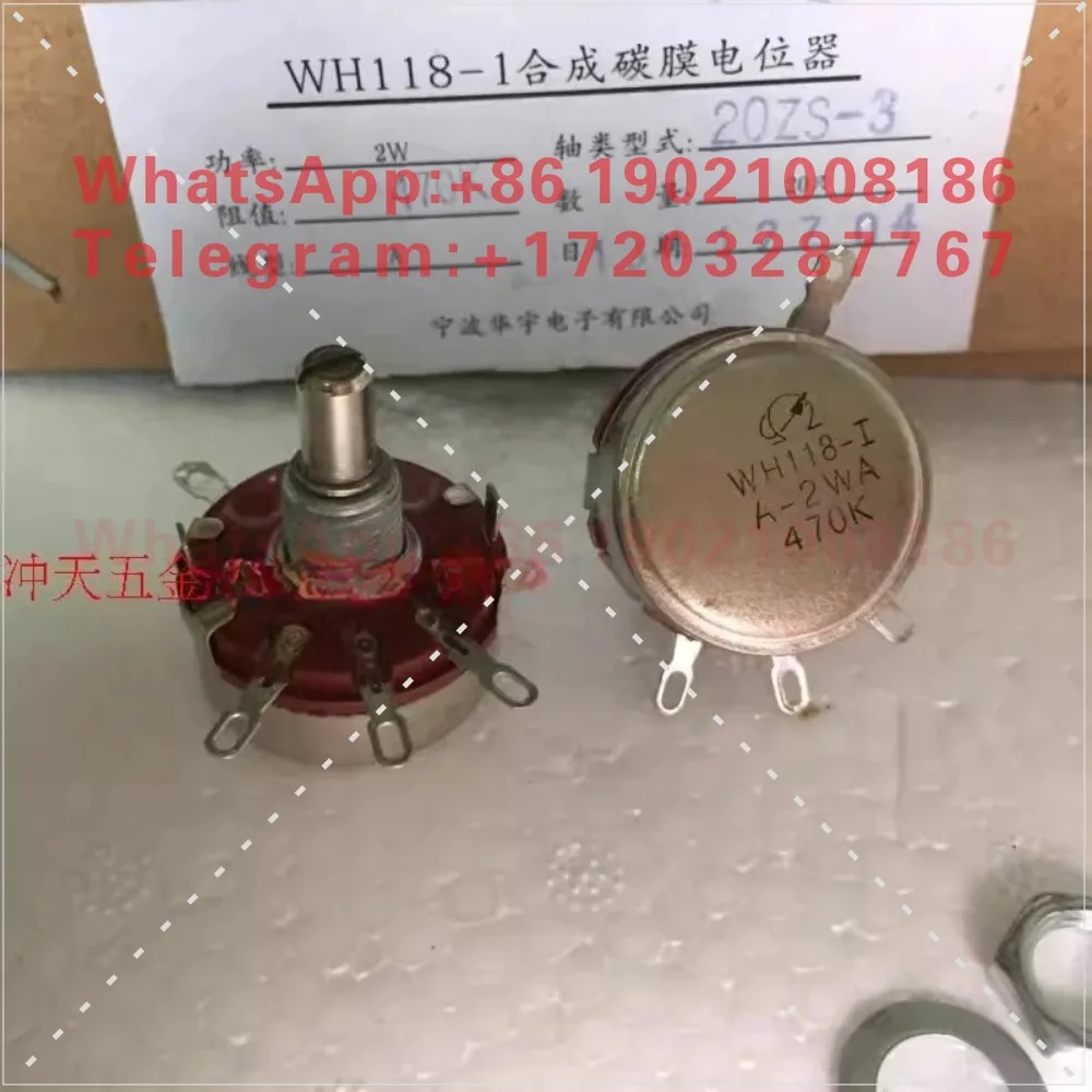 Фото 20 шт. Оригинальный электронный потенциометр WH118-I A-2WA 470K, однооборотный/пленочный потенциометр из синтетического углерода №3