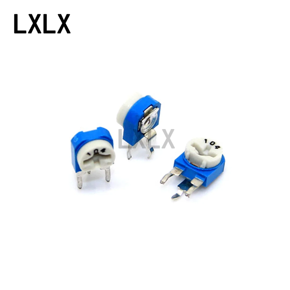 LXLX1 100 шт. 10 размеров RM065 синие и белые регулируемые резисторы 6 мм набор в