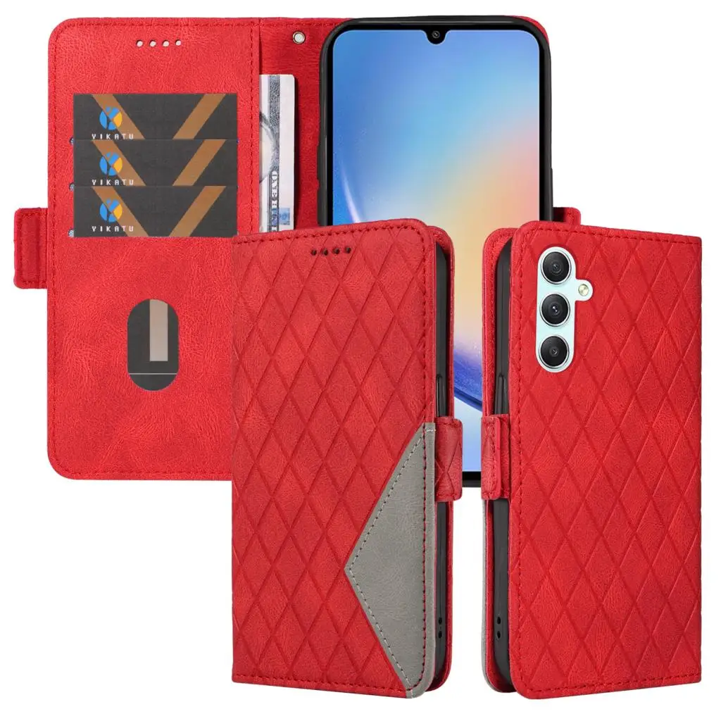 Кожаный чехол для телефона Samsung Galaxy J610F J6 plus prime J415 J4 J7 Prime 2018 карт противоударный