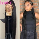 Luvin 28 30 дюймов бразильские Прямые полноразмерные парики на сетке спереди человеческие волосы 360 HD на сетке спереди al парик для черных женщин плотность 250