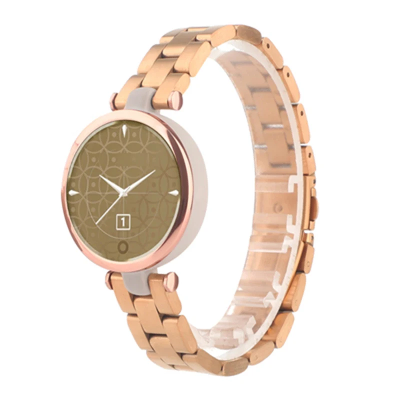 For Garmin Lily New Fashion Stainless Steel Sports Watchband Smart Watch Accessories Strap 14mm Women's Bracelet Rose Gold Black