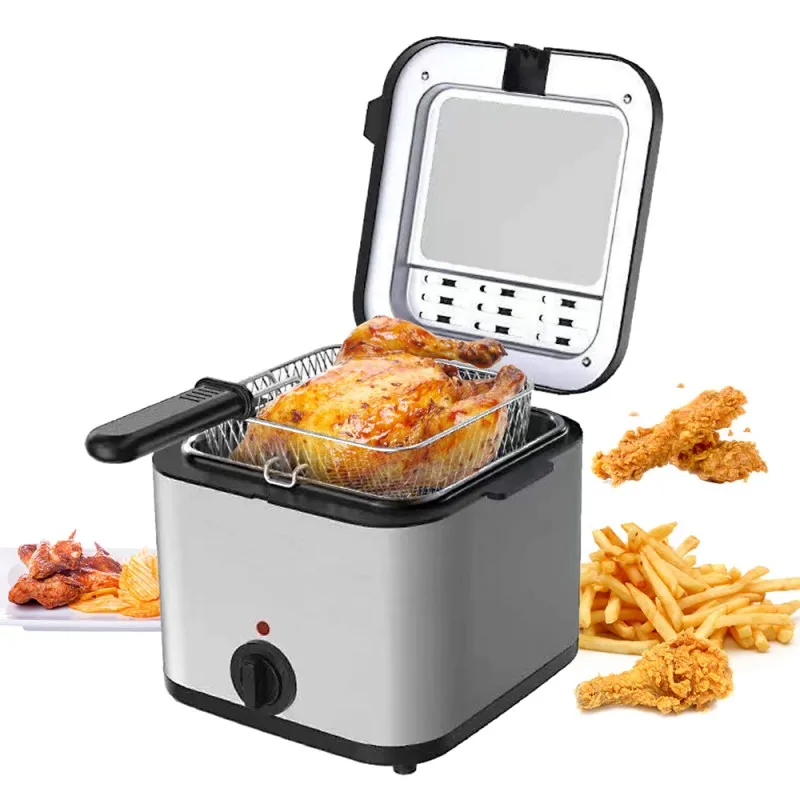 Electric Deep Fryers Household Stainless Steel French Fries Frying Machine Fried Chicken Chop Chicken Nugget Donut Snack Machine