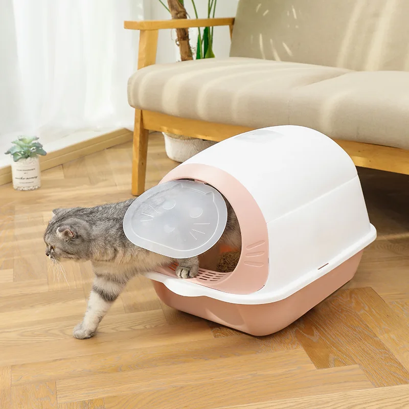 Новый Контейнер для кошачьего туалета закрытый лоток наполнения питомцев с