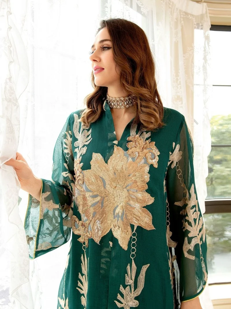 Ramadan Eid Mubarak Lace Abaya Dubai Turkey Islam Muslim Arabic Hijab Long Dress Kaftans For Women Robe De Soiree Femme Longue