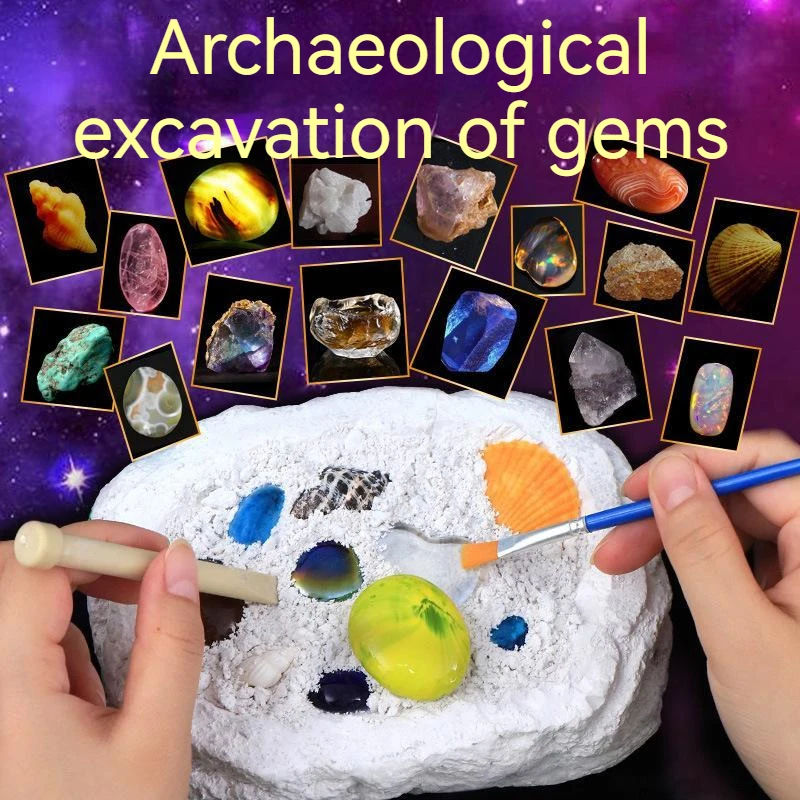 

Archaeological Excavation Gem Ore Toys Handmade Diy Boy Girl Diamond Treasure Blind Box Children Mineralogy Geology Stem Gift