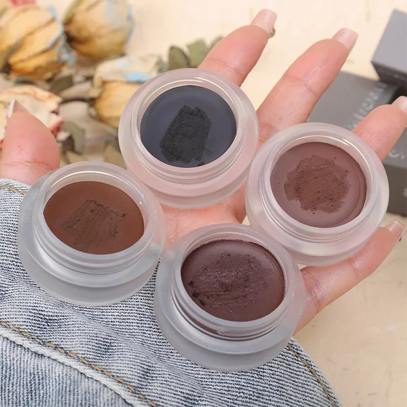 Быстросохнущая подводка для глаз гель-крем бровей с кисточкой водостойкая