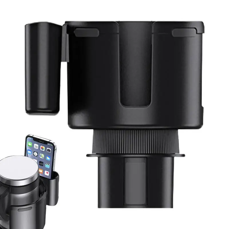 

Car Cup Holder Expander Multipurpose Cup Holder Insert With Phone Holder Expandable Automotive Water Cup Holder With 360-degree