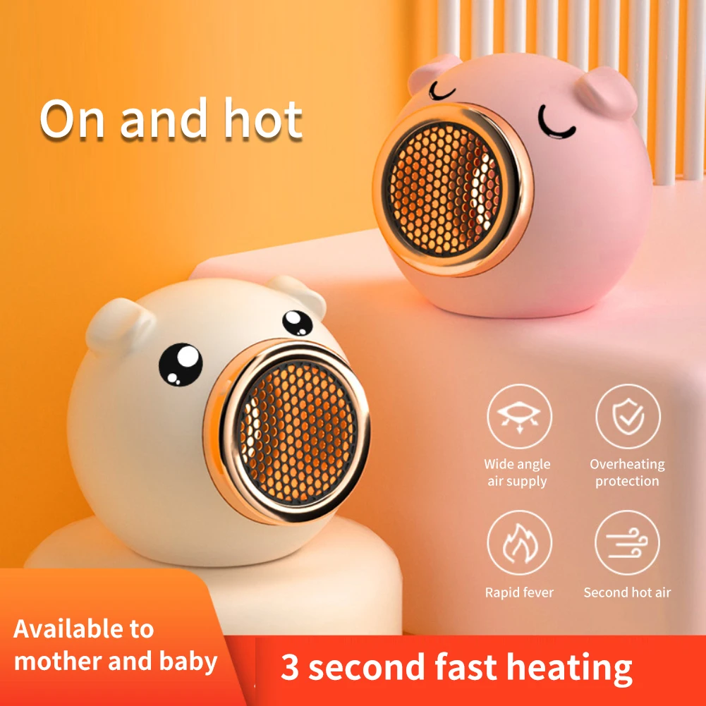 

380w Mini Intelligent Air Heater For Home Usb Rechargable Desktop Fan Winter Heating Fans Available Baby Room Heater 전기히터