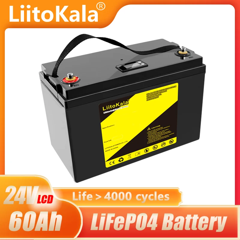 LiitoKala 24 в 60 ач 50 Ач lifepo4 аккумуляторные батареи для 8S 29,2 в RV Campers Golf Cart Off-Road Off-grid Solar Wind