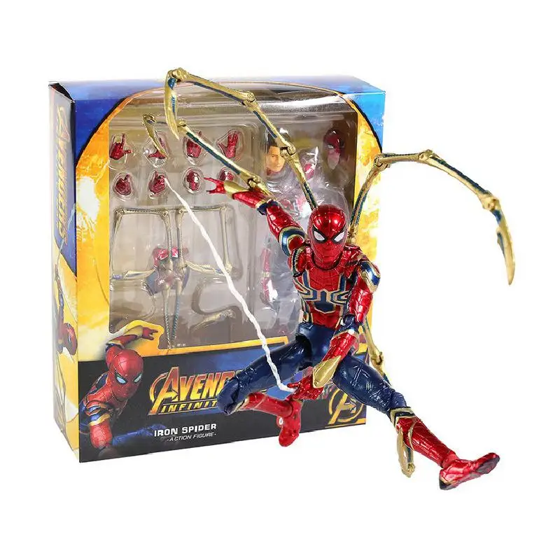 

Marvel Avengers Infinity War Maf081 Iron Spider-man Action Figure Model Anime Spiderman Decoration Figurine Doll Toy For Boy Kid
