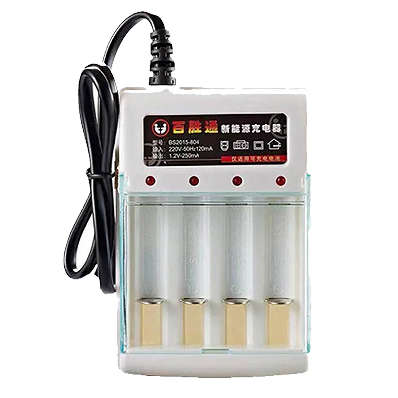 

AA Charger 4 Slot Battery Standalone Charger AA/AAA Ni-cd Fast Charge Rechargeable Smart US/EU Plug for 1.2V Battery Charging