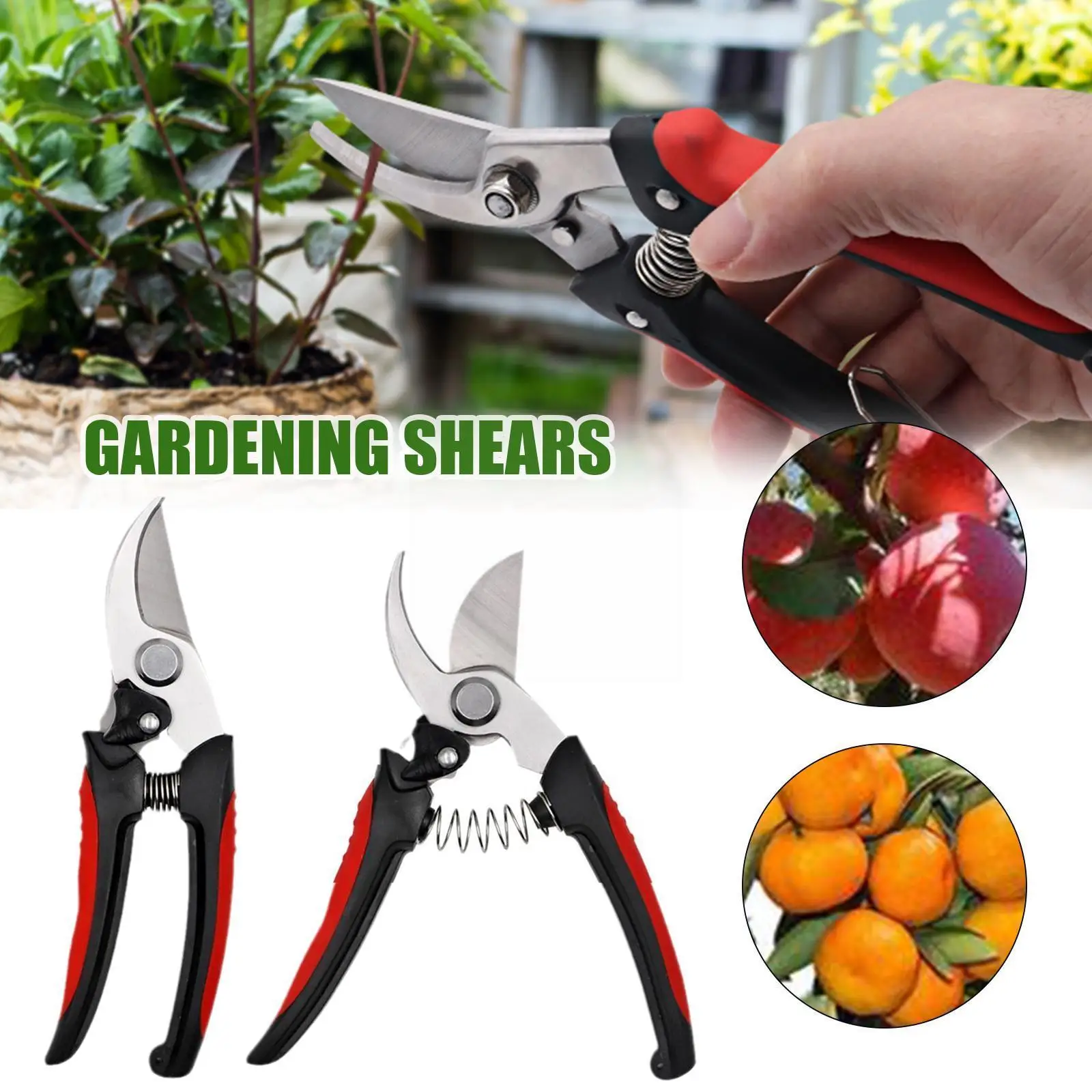 

Ножницы для садоводства, обрезные ножницы, садовые обрезные инструменты со стальными лезвиями и пружиной для садовых цветов
