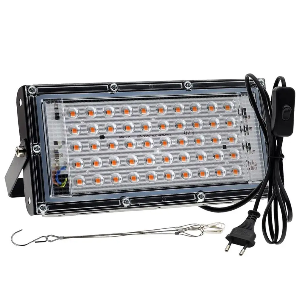 

50W/100W LED Grow Light Full Spectrum for Hydroponic Indoor Plants EU Plug 50W