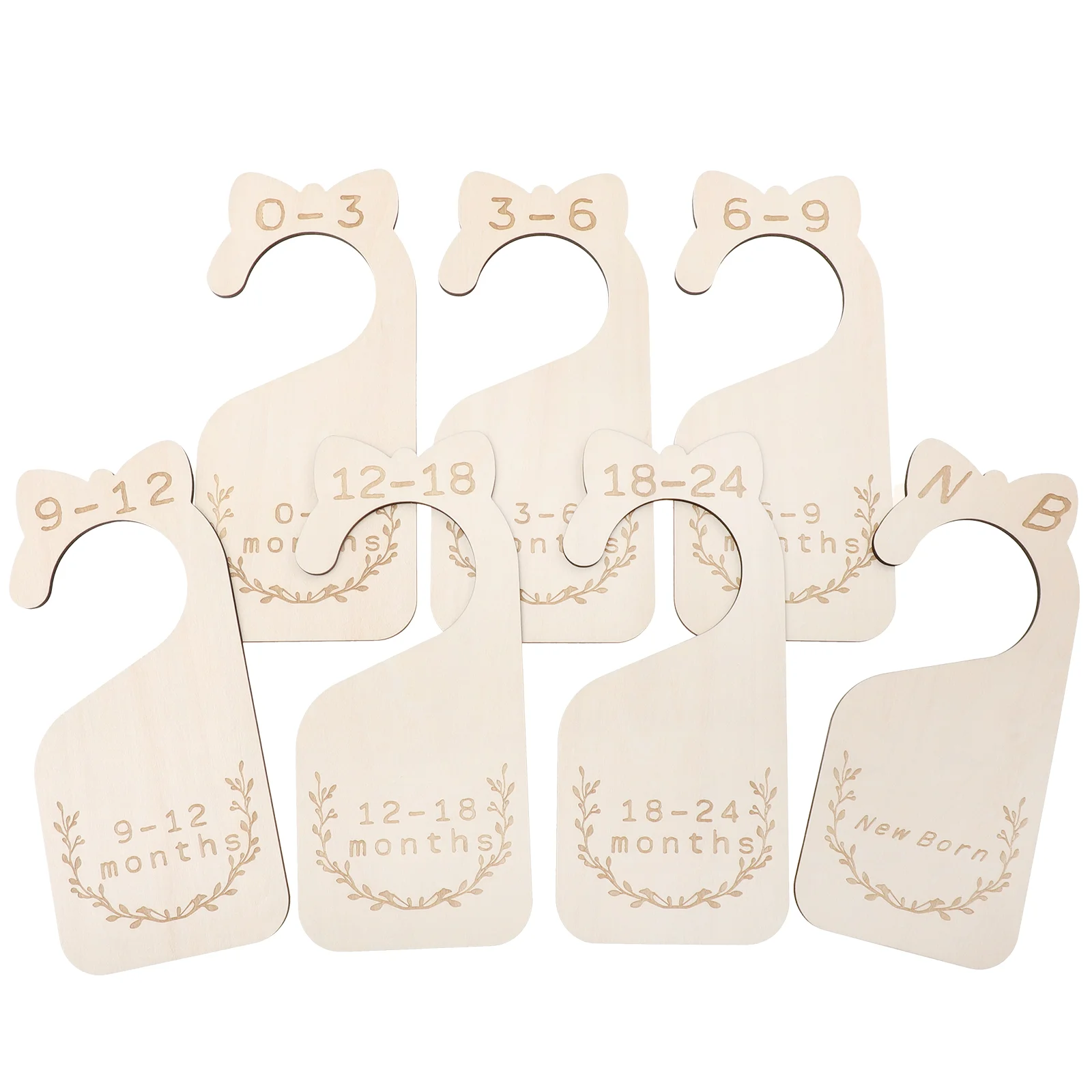 

7pcs Newborn Toddler Hanging Closet Divider Wardrobe Divider Clothes Size Organizer