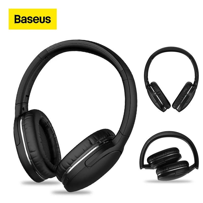 Беспроводные Bluetooth-наушники Baseus D02 Pro, Hi-Fi стереонаушники, Складная спортивная Гарнитура с аудиокабелем для планшета iphone 