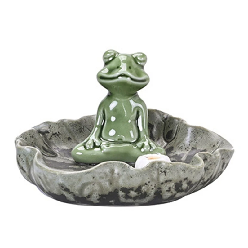 

Creative Frog Incense Insert Incense Tao Ceramic Craft Sandalwood Agarwood Incense Burner Holder Aromatherapy Ornament