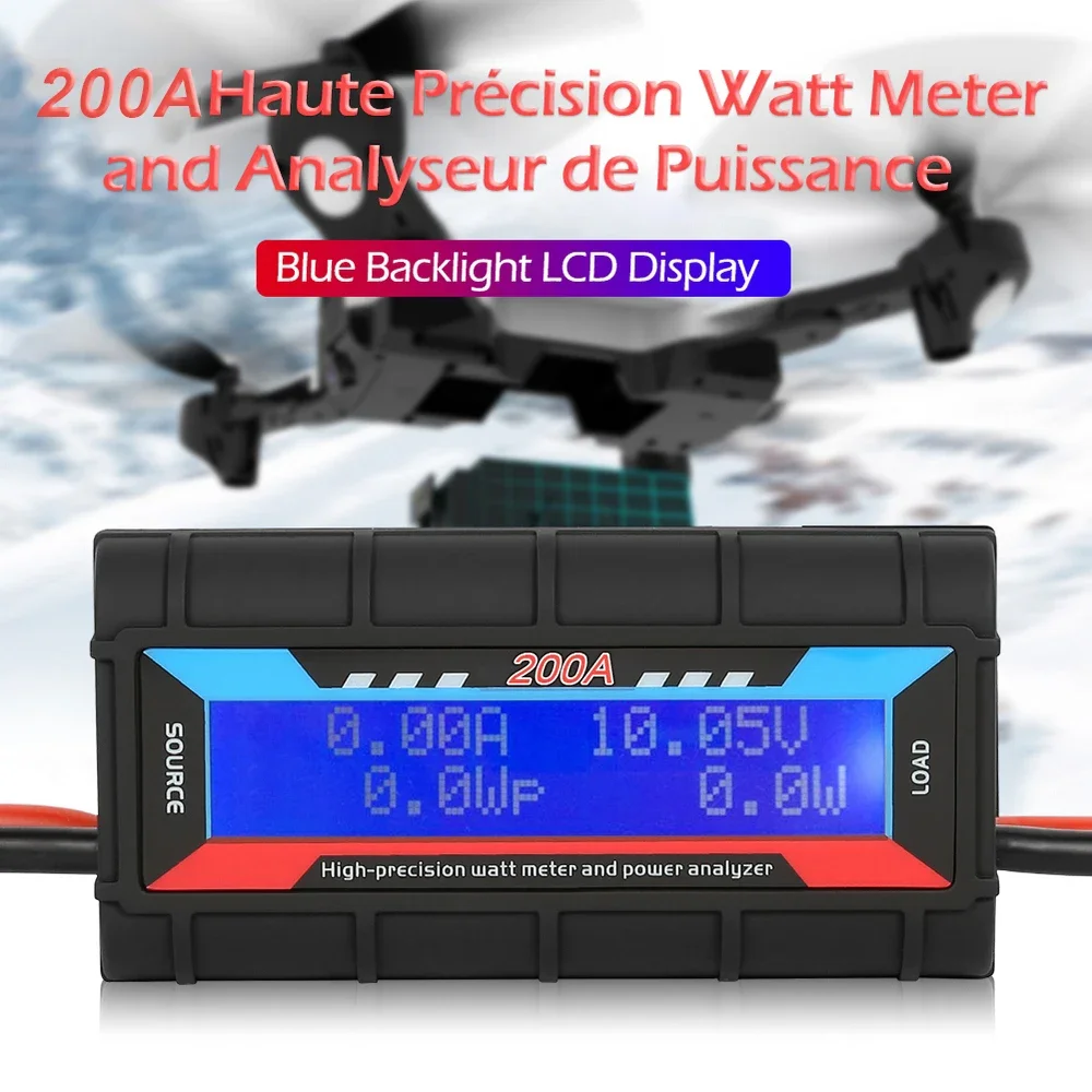 200A Высокоточный RC Ваттметр Анализатор мощности Вольтметр Амперметр DC 0-60V