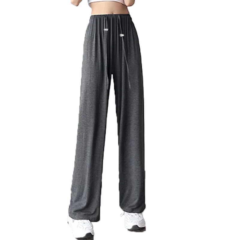 Свободные брюки для беременных из модала с высокой талией летние тонкие широкие