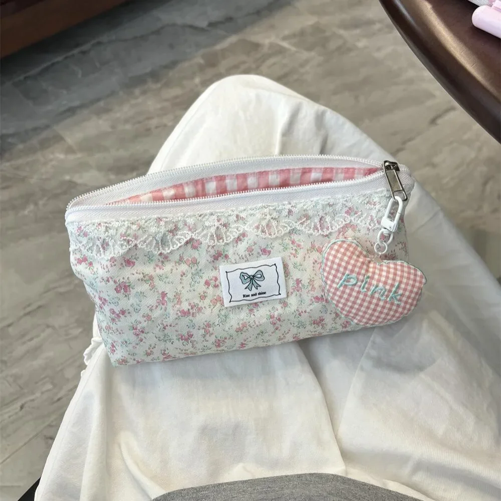 

Высококачественная кружевная сумка для ручек с цветочным дизайном, большая вместительная многофункциональная сумка для канцелярских принадлежностей, пенал, подарок