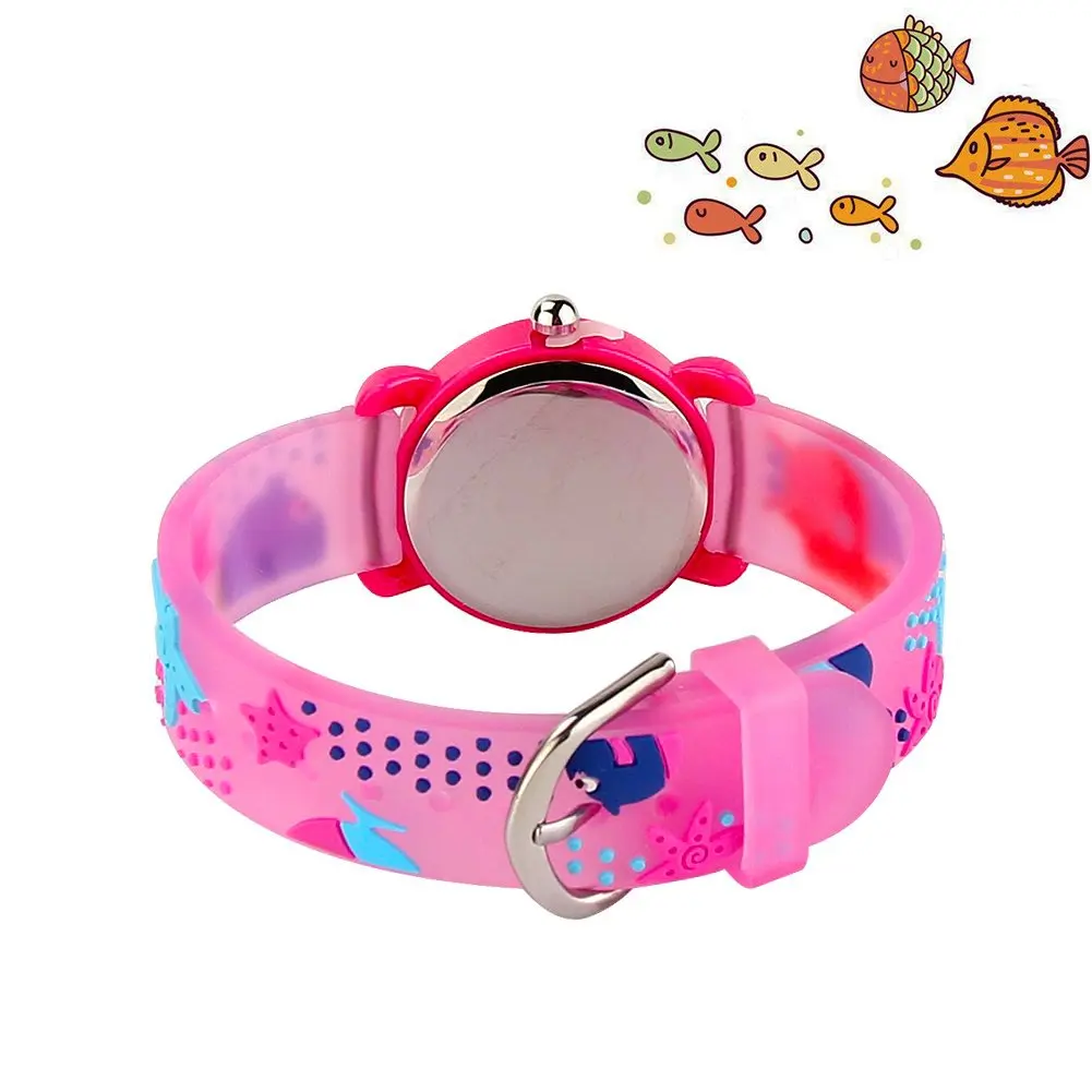 Часы детские наручные с 3d-рисунком русалки роскошные милые Мультяшные